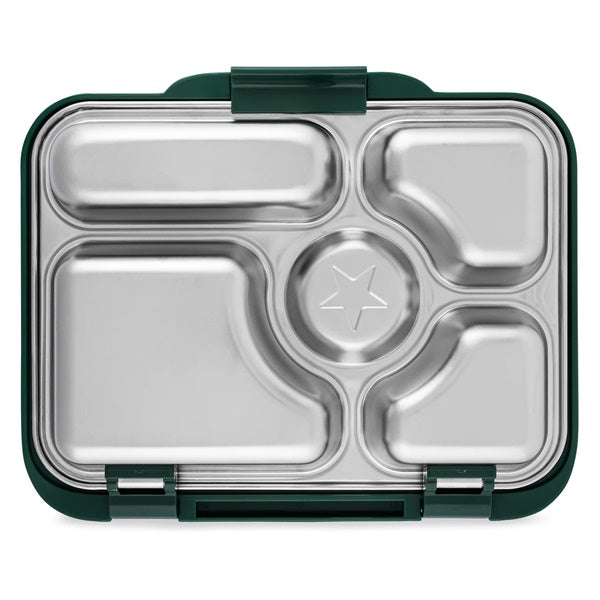 YUMBOX PRESTO stalowy lunchbox, 5 przegródek, Kale Green Yumbox Lunch Boxes & Totes | TwójLunchBox