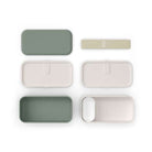 Monbento Original – dwupoziomowy lunchbox z miseczką. Szczelny, BPA free, do mikrofalówki i zmywarki. Stylowy francuski design, wzór: Natural Green