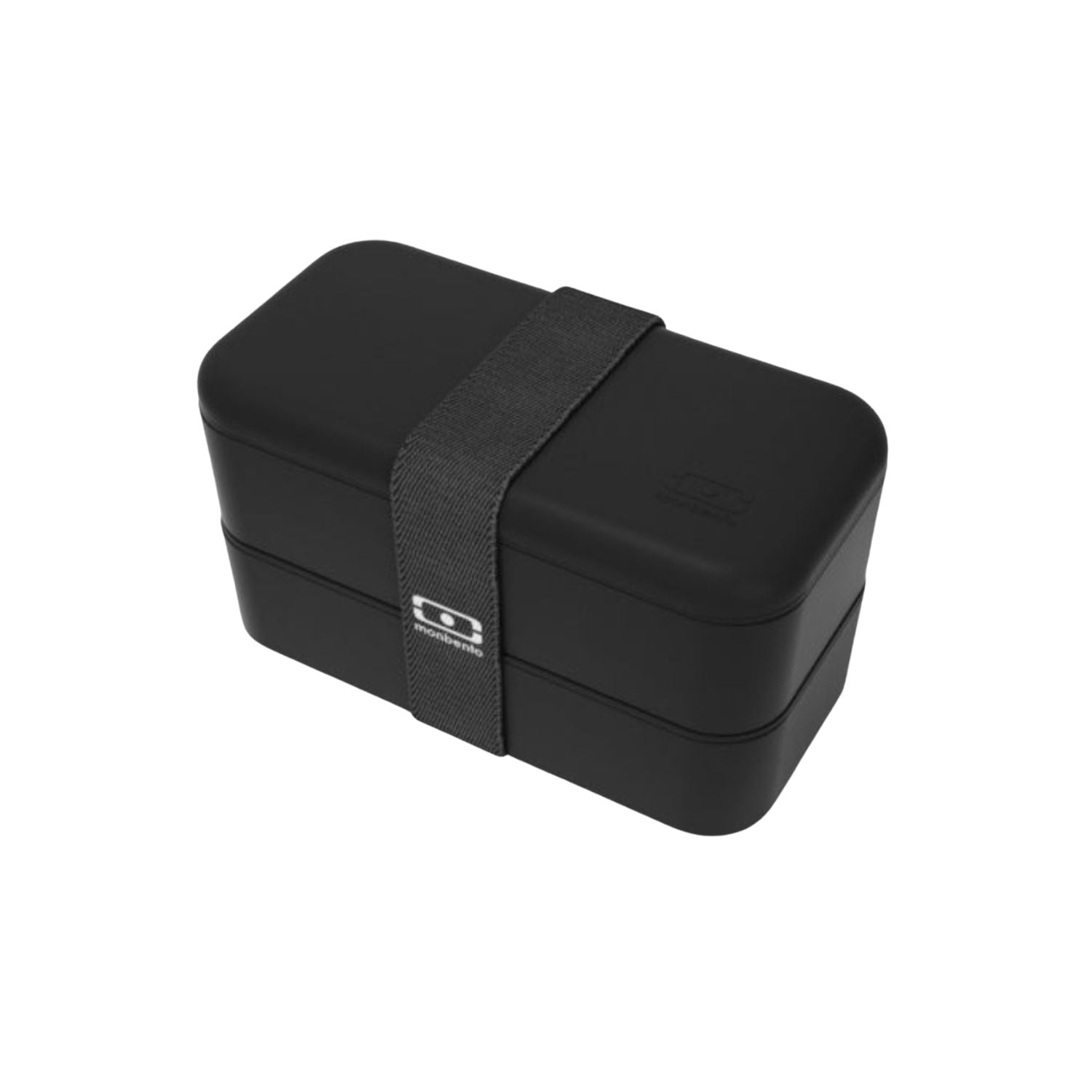 Monbento Original – dwupoziomowy lunchbox z miseczką. Szczelny, BPA free, do mikrofalówki i zmywarki. Stylowy francuski design, wzór: Onyx