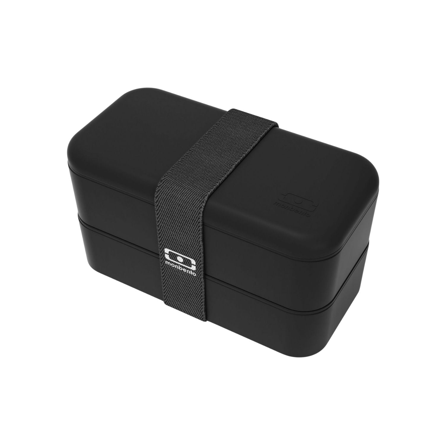 Monbento Original – dwupoziomowy lunchbox z miseczką. Szczelny, BPA free, do mikrofalówki i zmywarki. Stylowy francuski design, wzór: Onyx