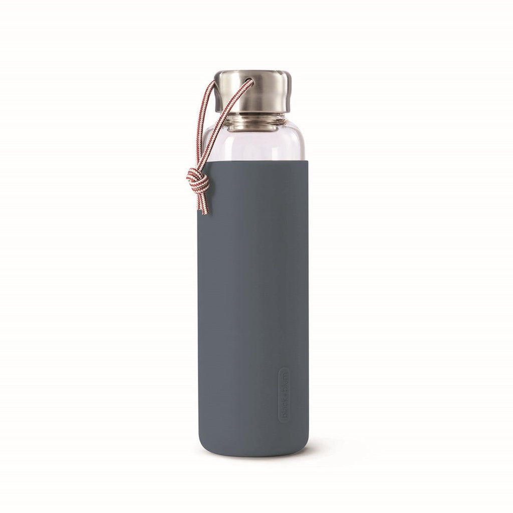 BLACK+BLUM GLASS WATER butelka borokrzemowa 600ml, grafitowa Black+Blum Water Bottles | TwójLunchBox