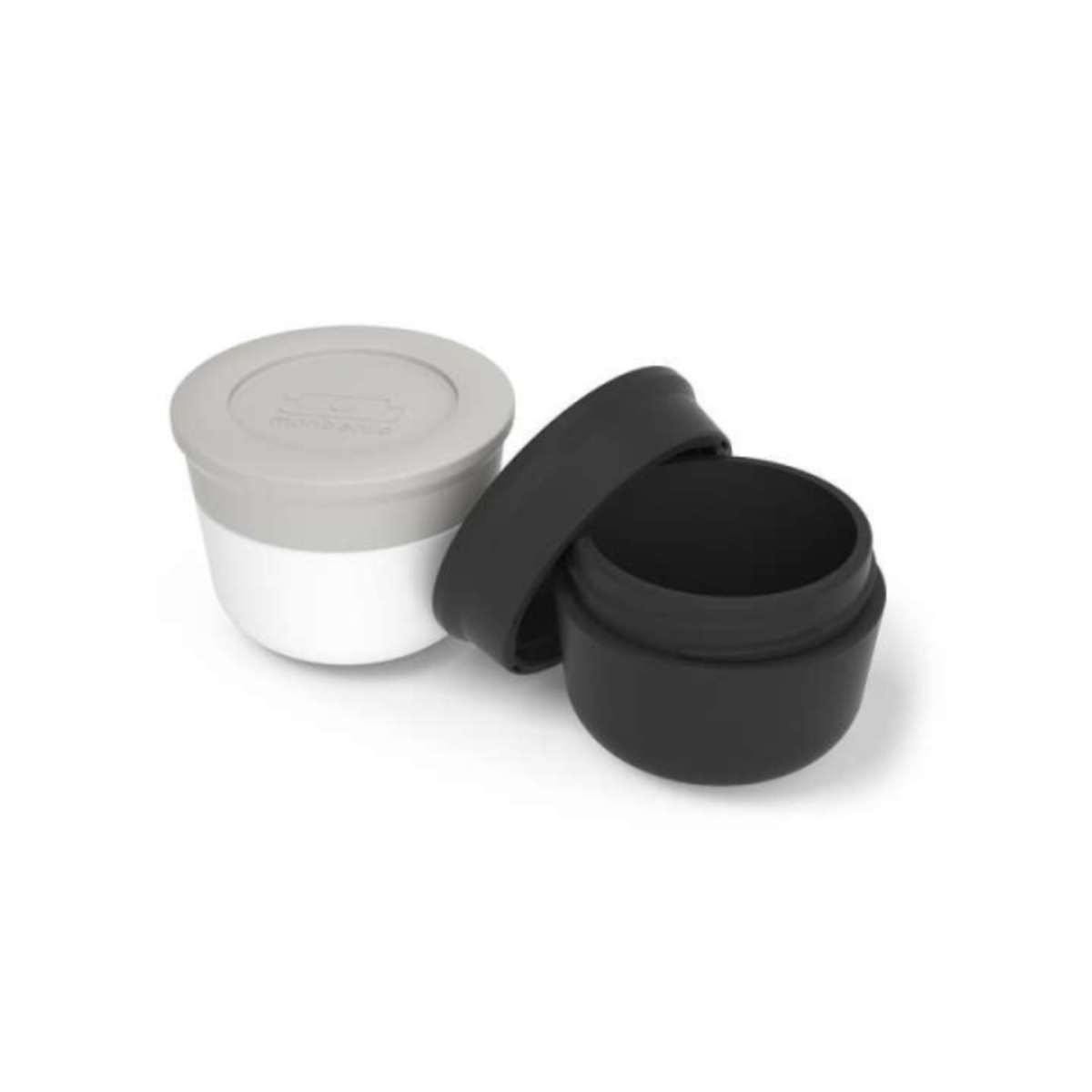Monbento Temple S Onyx / Coton – zestaw 2 pojemników po 10 ml. Idealne na sosy i dipy, szczelne, kompaktowe, bez BPA, do mikrofalówki i zmywarki