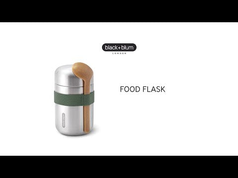 Black+Blum Flask Food 400 ml – morski termos obiadowy ze stali nierdzewnej, szczelny, elegancki i trwały. Ciepło do 6h, zimno do 8h