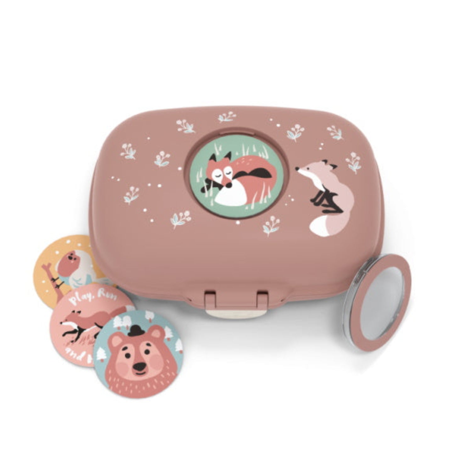 Monbento Gram Fox – kompaktowy lunchbox dla dzieci. Lekki, szczelny i bez BPA. Idealny na kanapki, owoce i przekąski do szkoły i na wycieczkę, wzór: lis