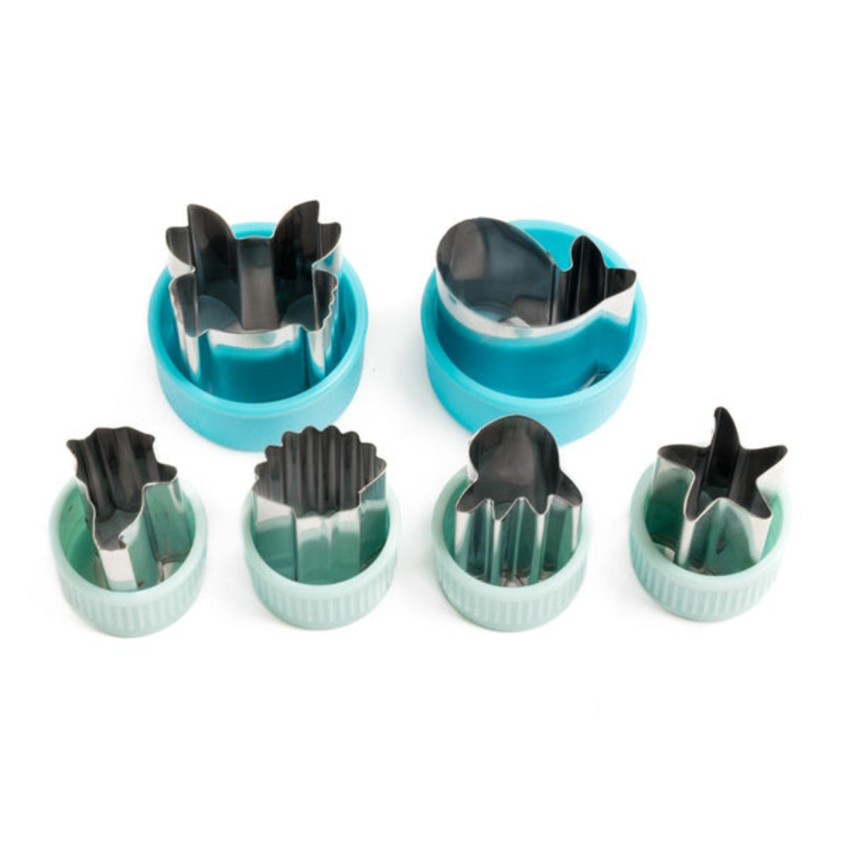 Mini wykrawacze Lekkabox zwierzęta morskie – zestaw 6 rozmiarów, stal nierdzewna, bezpieczne uchwyty, idealne do owoców, warzyw, kanapek i ciasteczek