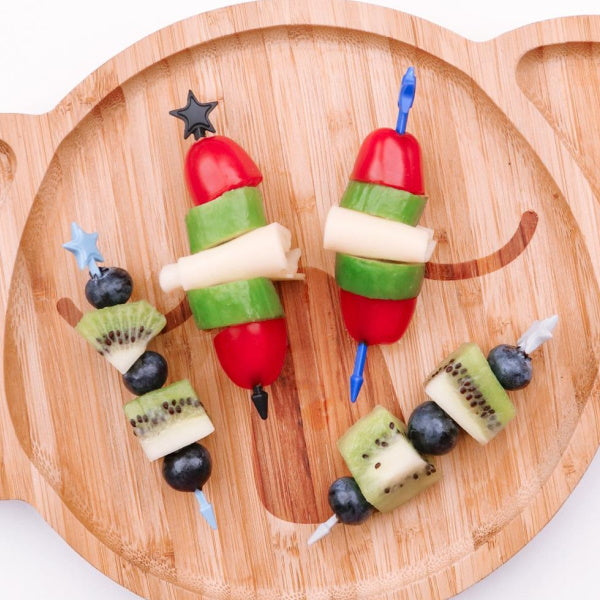 Kolorowe patyczki do przekąsek Lunch Punch– higieniczne, trwałe i wolne od BPA, świetne na kinderbal i do szkoły.