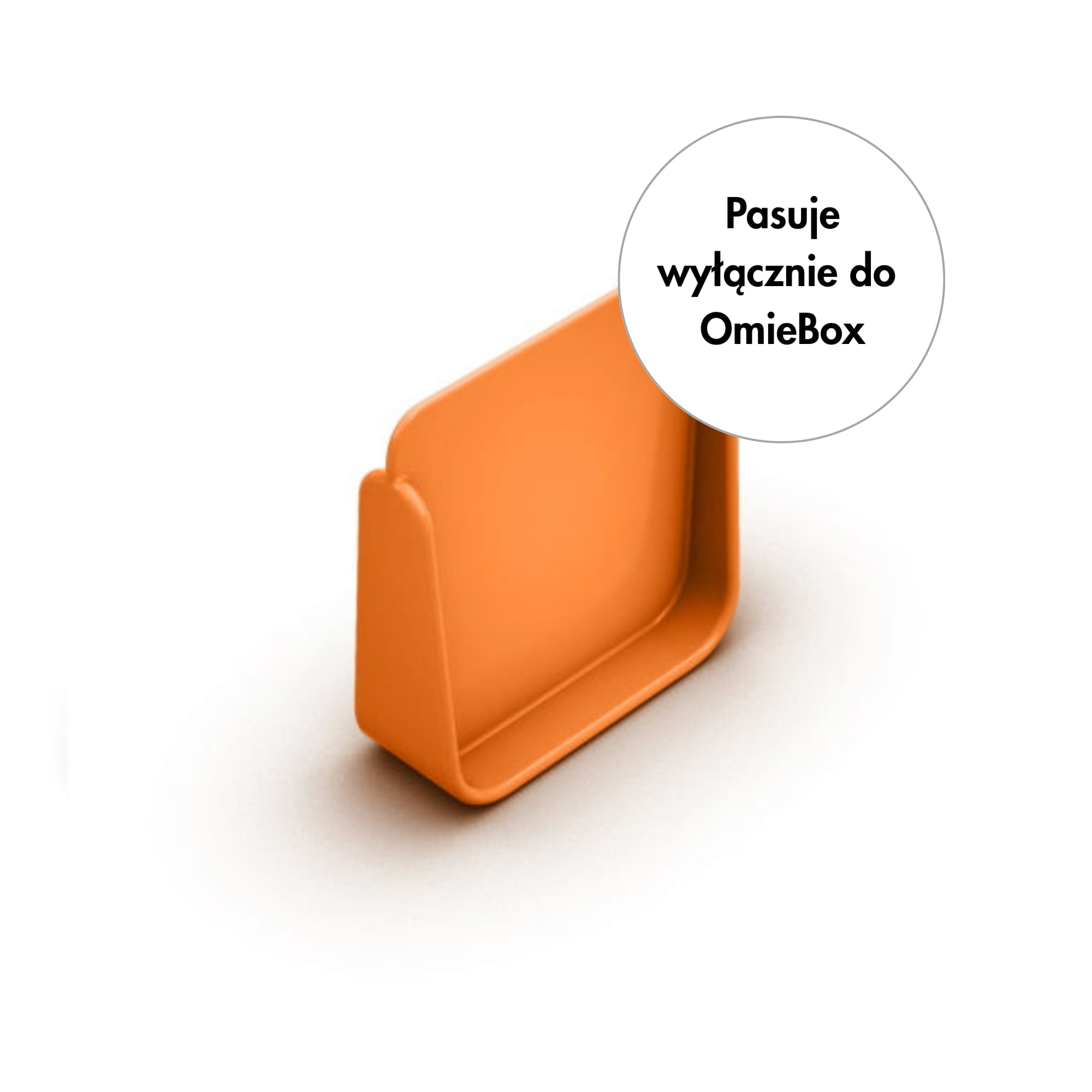 Pomarańczowy separator do lunchboxa OmieBox - na owoce, warzywa i orzechy