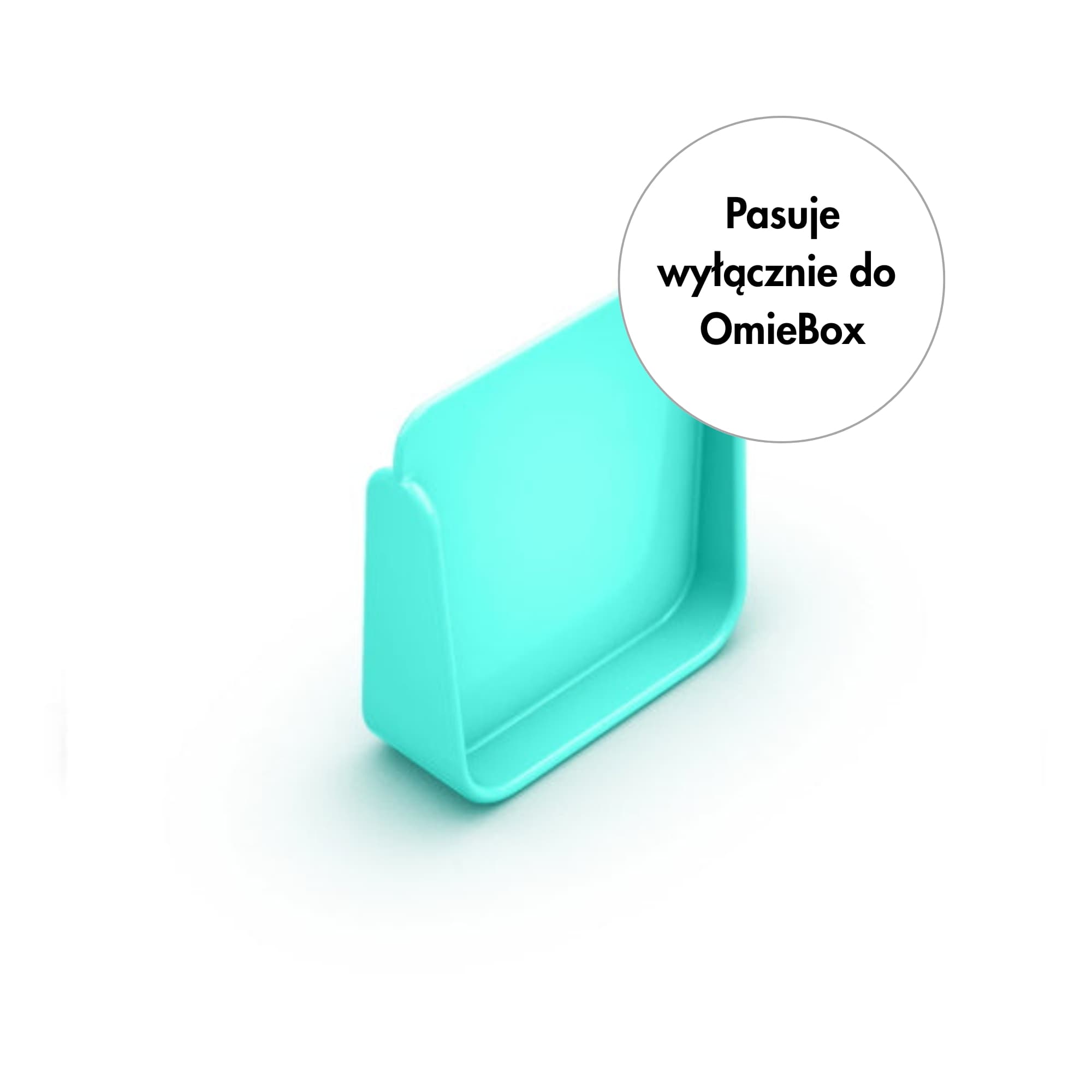 Błękitny separator do lunchboxa OmieBox - na owoce, warzywa i orzechy