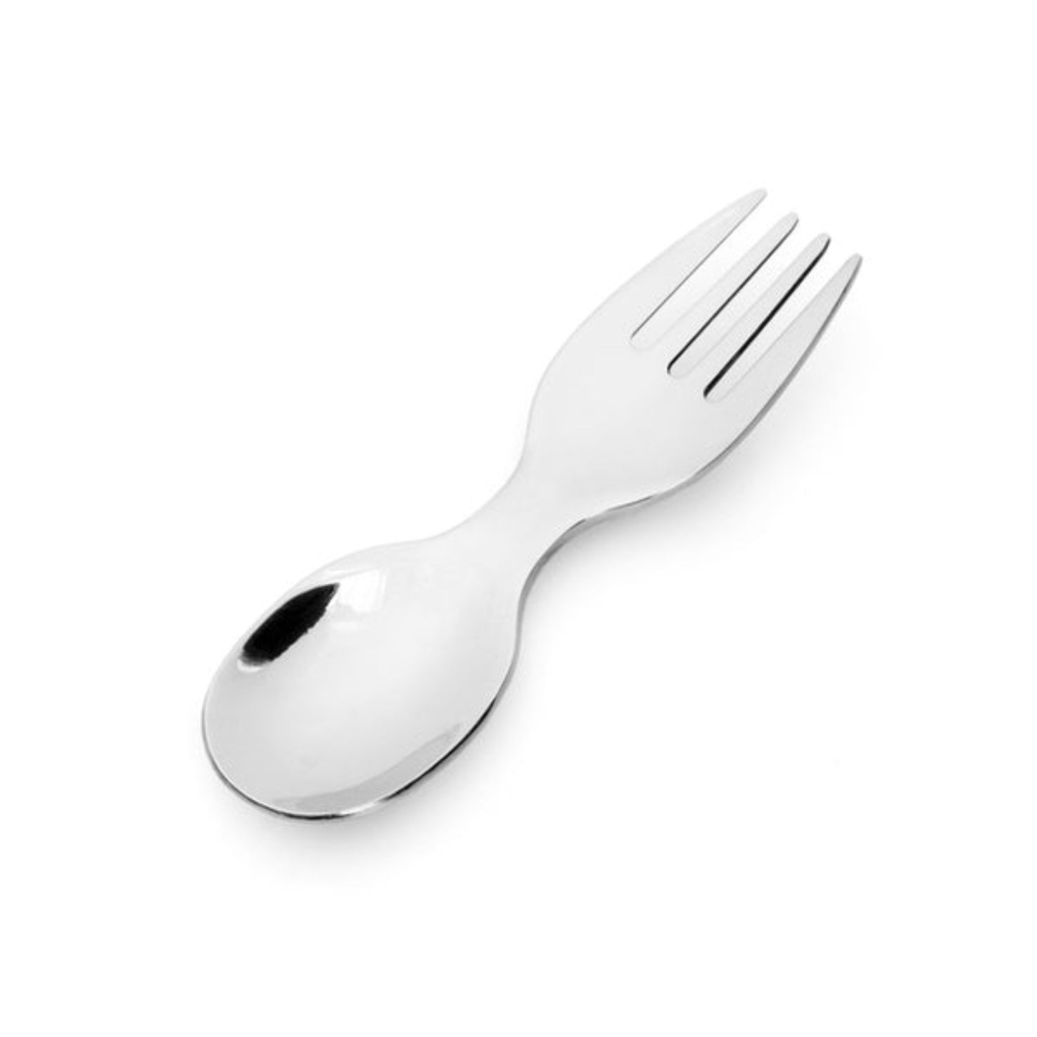 LEKKABOX SPORK – mały łyżkowidelec do jogurtu, dipów i musów, stal nierdzewna, bez BPA, łatwy do zabrania w podróż