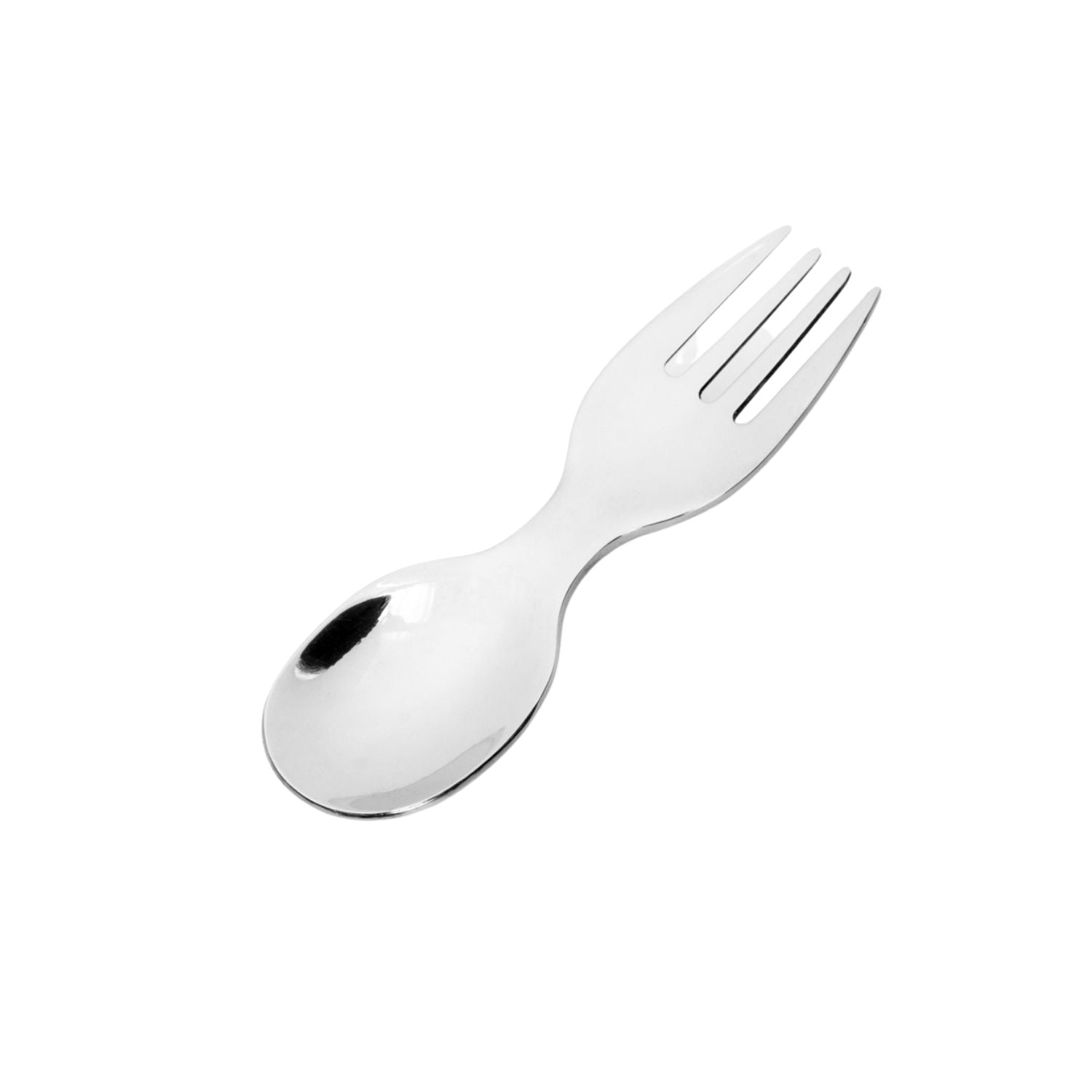 LEKKABOX SPORK – mały łyżkowidelec do jogurtu, dipów i musów, stal nierdzewna, bez BPA, łatwy do zabrania w podróż