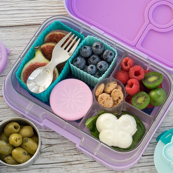 LEKKABOX SPORK – mały łyżkowidelec do jogurtu, dipów i musów, stal nierdzewna, bez BPA, łatwy do zabrania w podróż