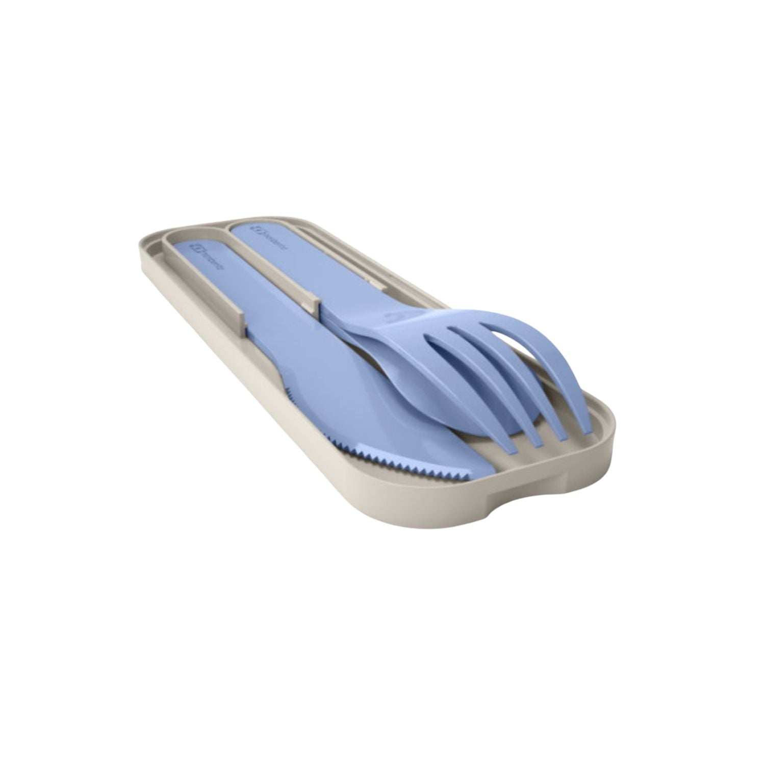 Monbento Pocket Color Infinity – zestaw 3w1 sztućców z etui, lekki, wielorazowy, bez BPA, idealny w podróży, kolor: niebieski