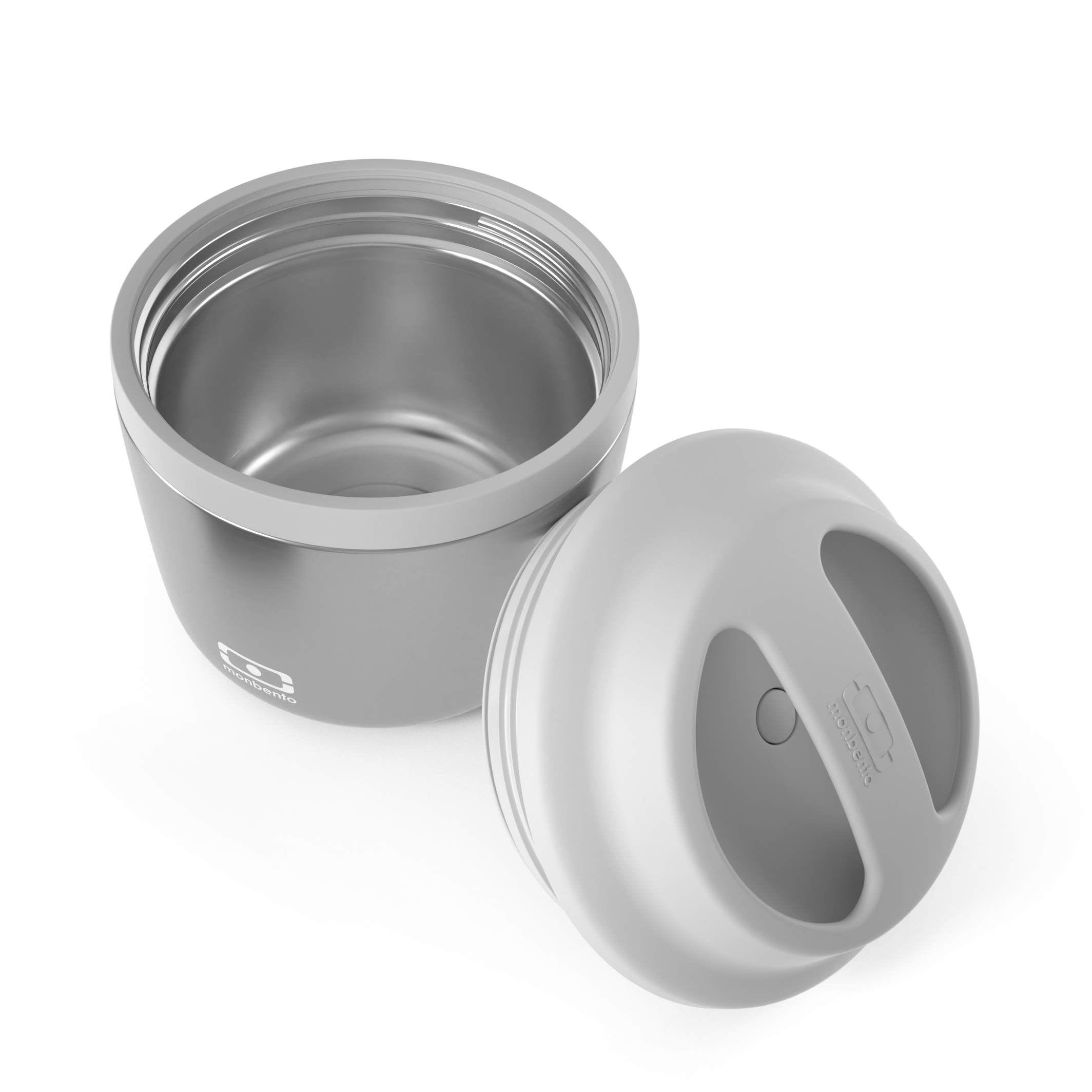Monbento Element Silver – stalowy termos obiadowy z klasycznym wykończeniem