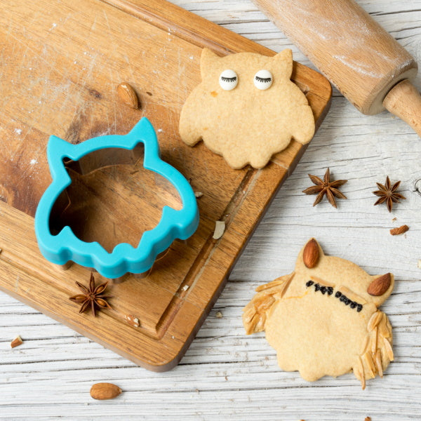 Wykrawacze Lekkabox sowa – zestaw 3 rozmiarów, stal nierdzewna, bezpieczne uchwyty, idealne do owoców, warzyw, kanapek i ciasteczek