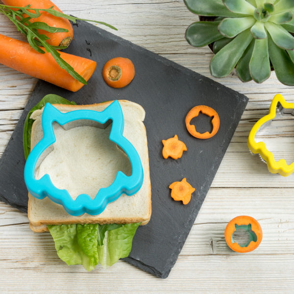 Wykrawacze Lekkabox sowa – zestaw 3 rozmiarów, stal nierdzewna, bezpieczne uchwyty, idealne do owoców, warzyw, kanapek i ciasteczek