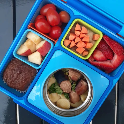 Omiebox lunchbox do szkoły niebieski