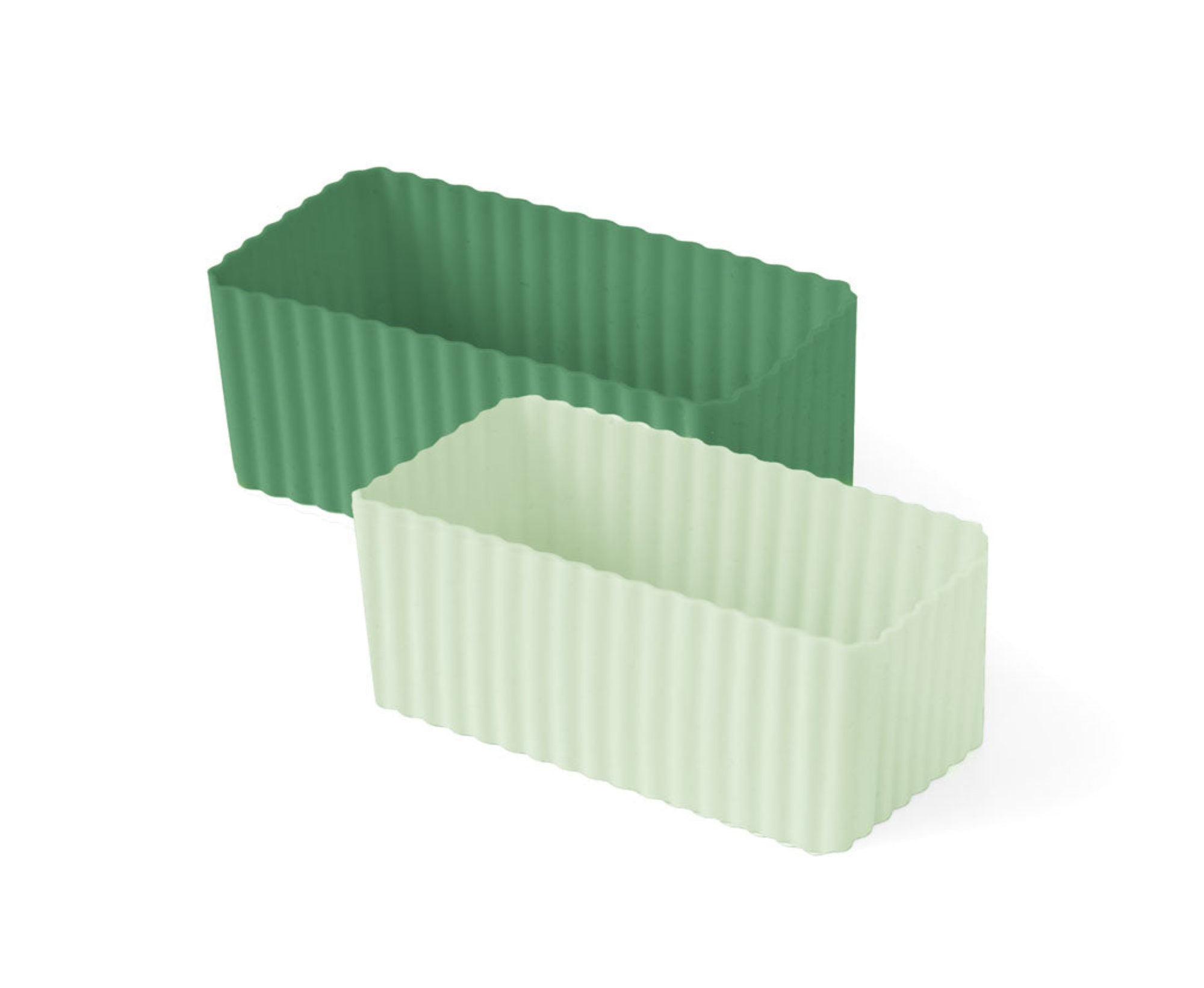 2 Foremki do lunchboxów Yumbox Forest – idealne do rozdzielania przekąsek w lunchboxie, na owoce, orzeszki, sery i inne, kolor: zielony