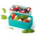 2 Foremki do lunchboxów Yumbox – idealne do rozdzielania przekąsek w lunchboxie, na owoce, orzeszki, sery i inne przekąski, kolor: morski