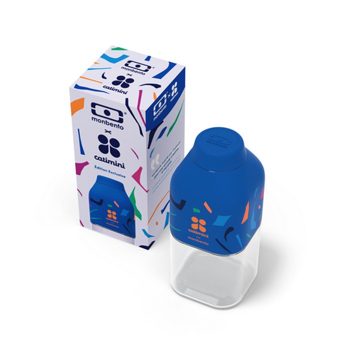 MONBENTO POSITIVE S bidon z tritanu, 0.33 l, Catimini Blue Terrazzo Monbento Water Bottles | TwójLunchBox