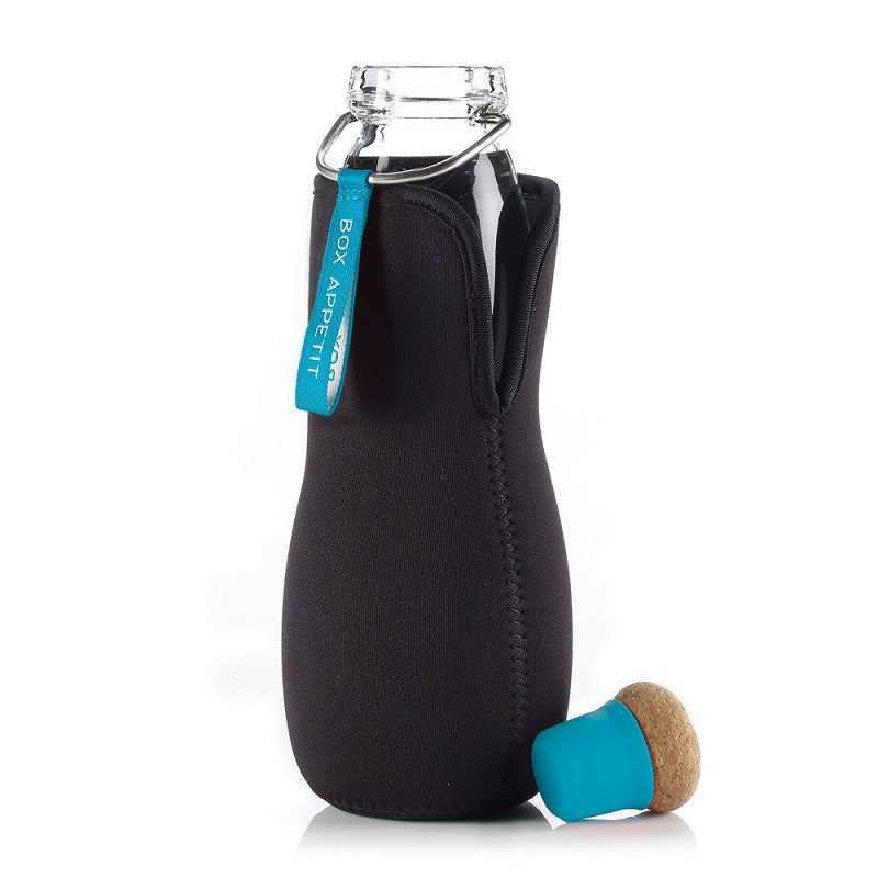 BLACK+BLUM EAU GOOD szklana butelka z filtrem na wodę 650 ml, niebieska Black+Blum Water Bottles | TwójLunchBox