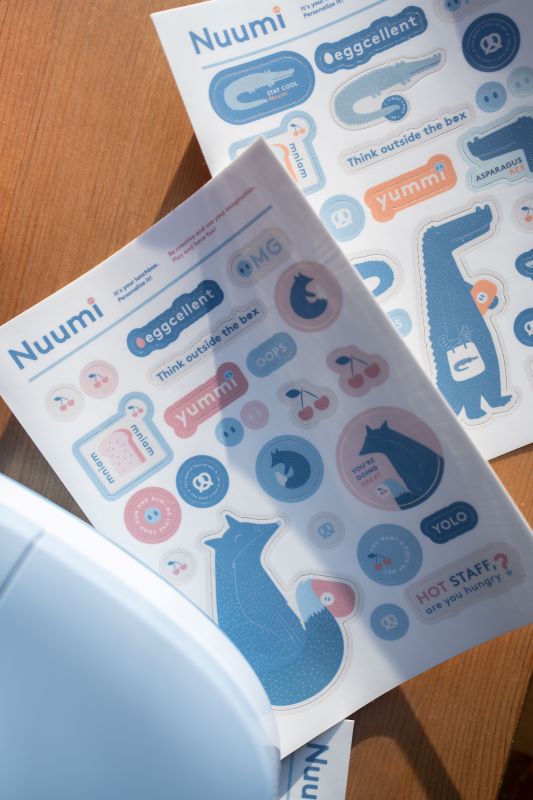 NUUMI naklejki na śniadaniówki dla dzieci, Croc - mix Nuumi Food & Beverage Labels | TwójLunchBox