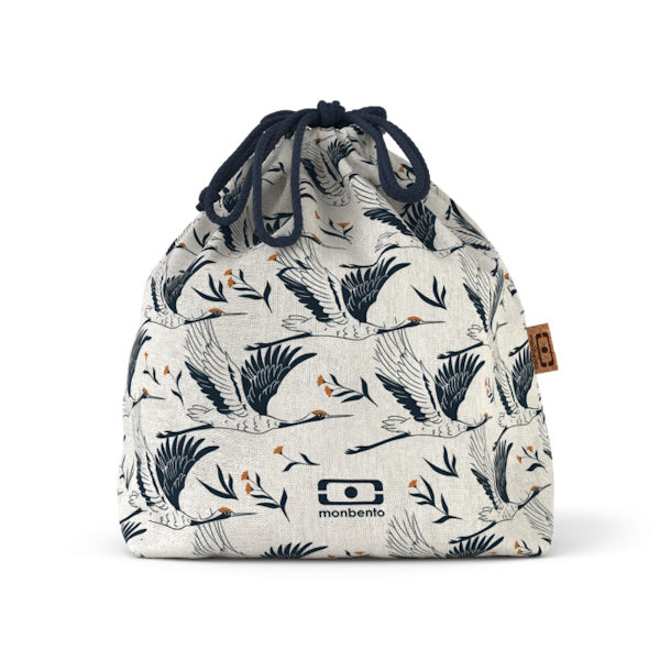 Torebka na bento box - żurawie, Monbento Pochette L, Destiny
