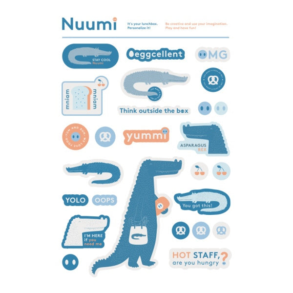 NUUMI naklejki na śniadaniówki dla dzieci, Croc - mix Nuumi Food & Beverage Labels | TwójLunchBox
