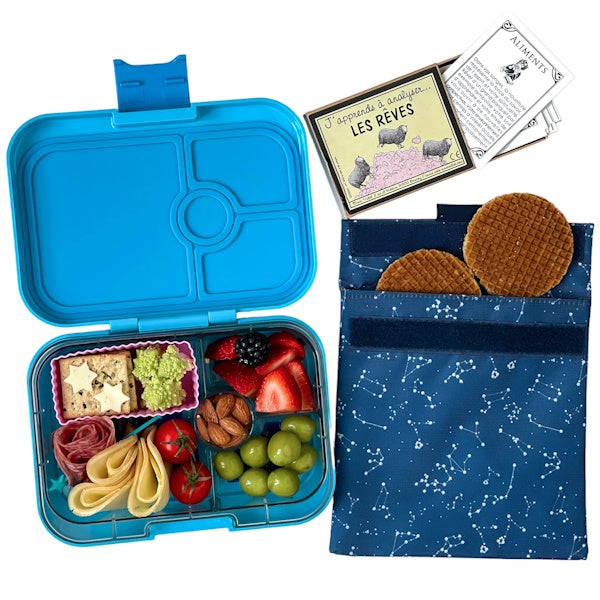YUMBOX PANINO lunchbox, 4 przegródki, Luna Aqua/Zodiac tray Yumbox Lunch Boxes & Totes | TwójLunchBox