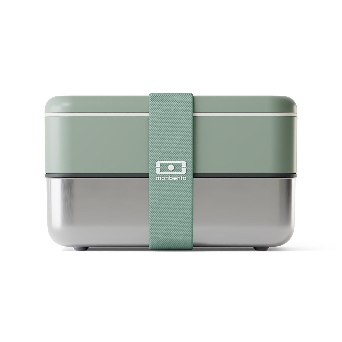 Zielony metalowy lunch box Monbento Sense, bezpieczny do pieczenia w piekarniku