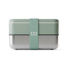 Zielony metalowy lunch box Monbento Sense, bezpieczny do pieczenia w piekarniku