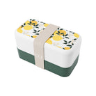 Monbento Original – dwupoziomowy lunchbox z miseczką. Szczelny, BPA free, do mikrofalówki i zmywarki. Stylowy francuski design, wzór: Grapic Lemon