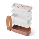 Monbento Original – dwupoziomowy lunchbox z miseczką. Szczelny, BPA free, do mikrofalówki i zmywarki. Stylowy francuski design, wzór: Pink Floral