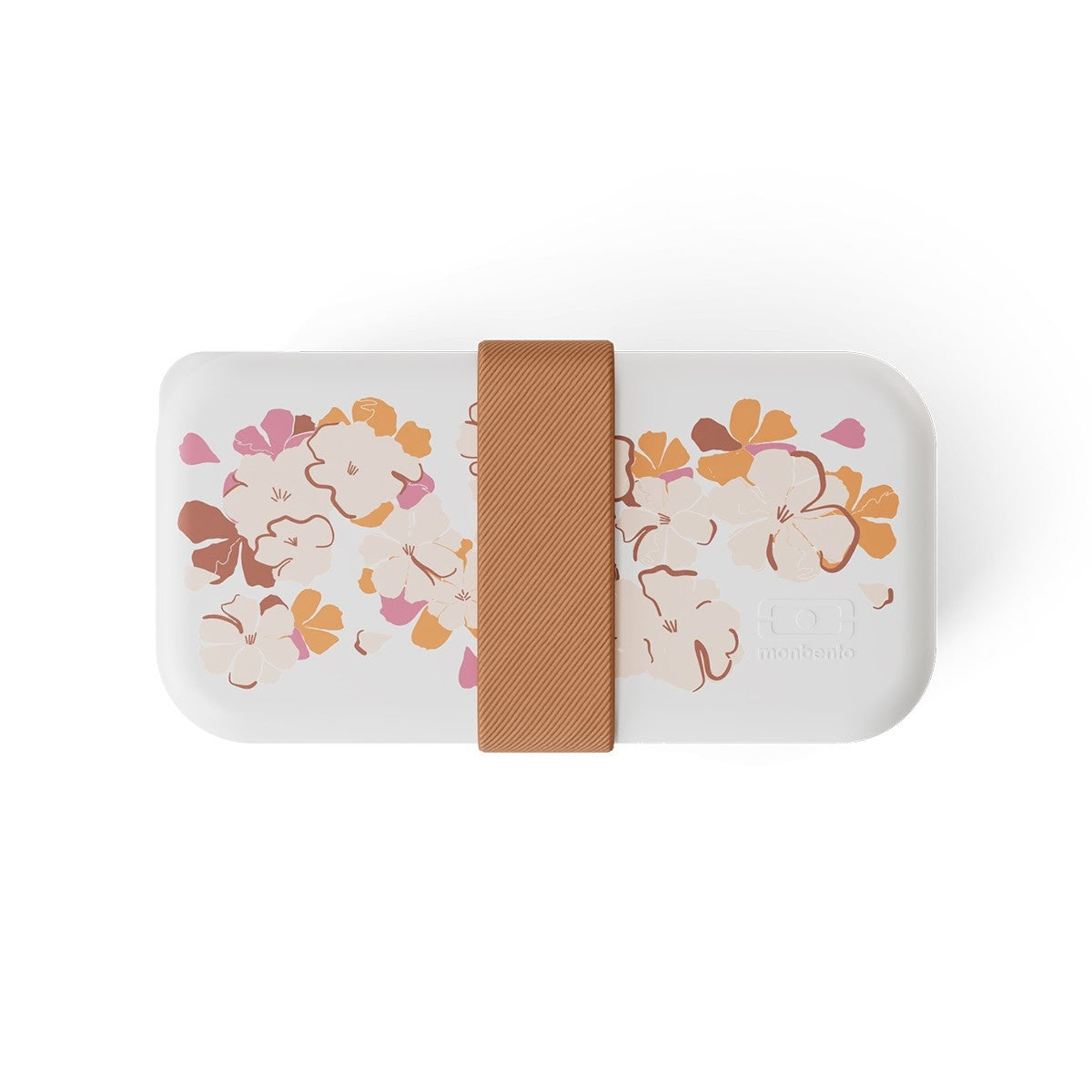 Monbento Original – dwupoziomowy lunchbox z miseczką. Szczelny, BPA free, do mikrofalówki i zmywarki. Stylowy francuski design, wzór: Pink Floral