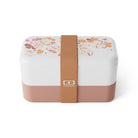 Monbento Original – dwupoziomowy lunchbox z miseczką. Szczelny, BPA free, do mikrofalówki i zmywarki. Stylowy francuski design, wzór: Pink Floral