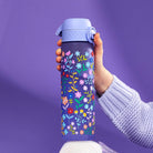 Dziewczęcy bidon szkolny ION8 Slim 500 ml Delicate Floral w fioletowym kolorze