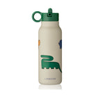 Stylowy bidon LIEWOOD Falk Dinosaurs – 350 ml, z ustnikiem, termiczny, z uroczym wzorem, dla dzieci.