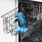 Bidon dla dzieci Ion8 Pod Bumble Bees 350 ml z pszczołami – szczelny, lekki i otwierany na klik. Kolor: niebieski