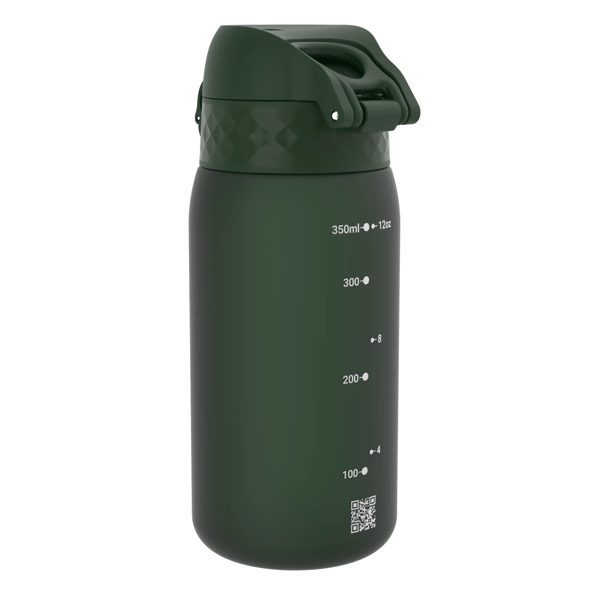 Bidon dla dzieci Ion8 Pod Dark Green 350 ml – szczelny, lekki i otwierany na klik