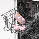 Bidon dla dzieci Ion8 Pod Rainbows 350 ml z tęczami – szczelny, lekki i otwierany na klik. Kolor: różowy