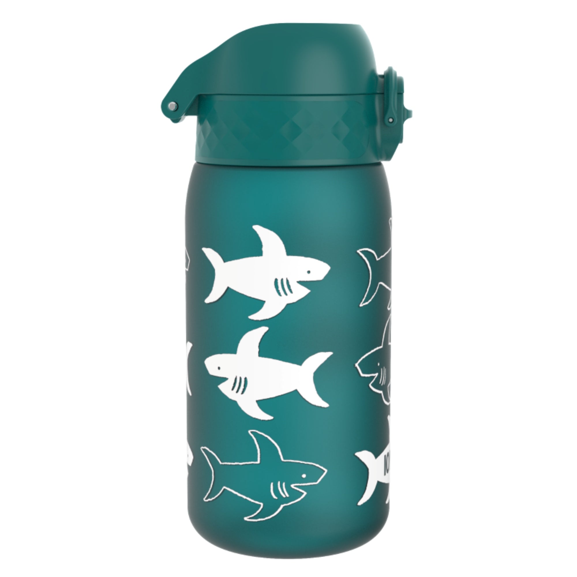 Bidon dla dzieci Ion8 Pod Shark 350 ml – szczelny, lekki i otwierany na klik