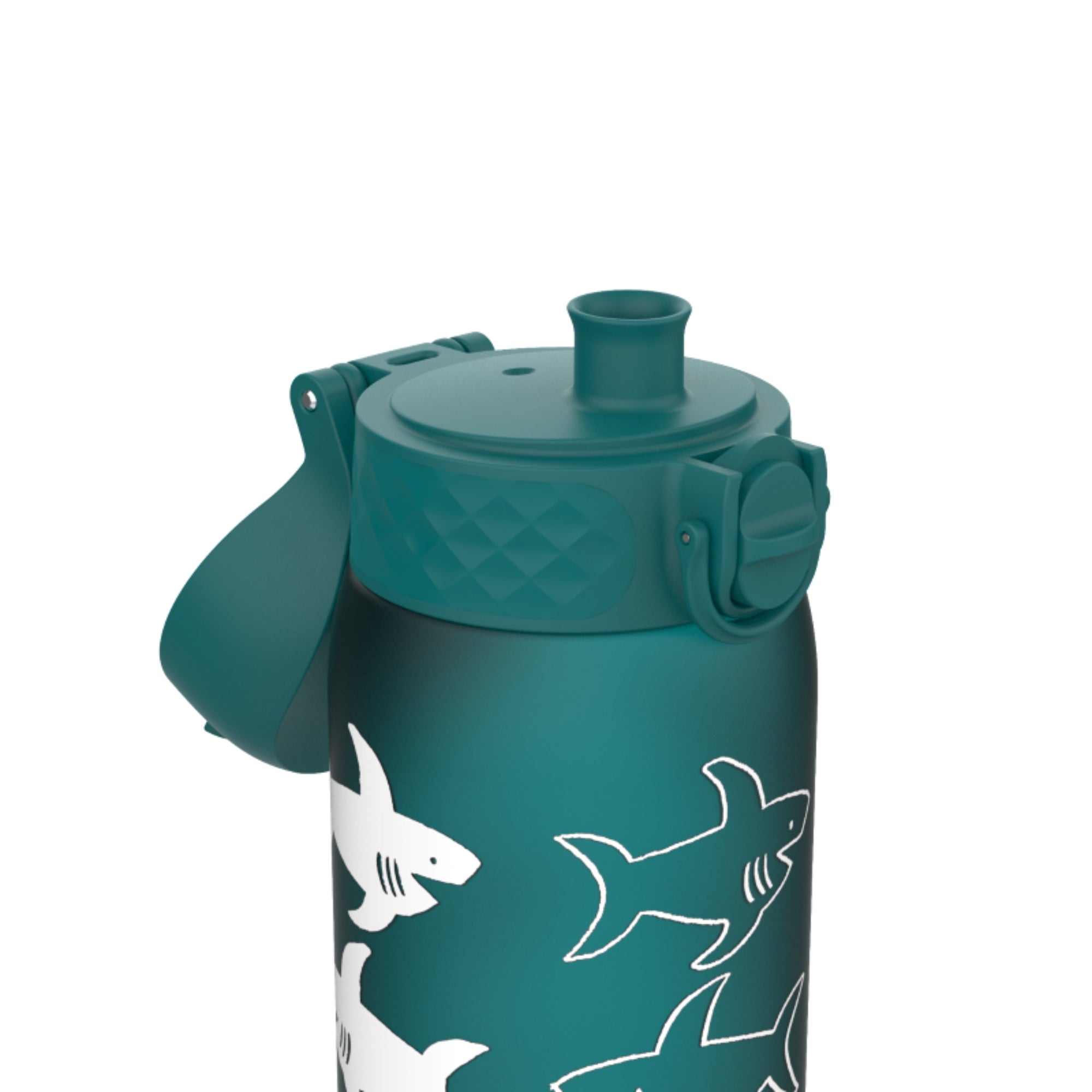Bidon dla dzieci Ion8 Pod Shark 350 ml – szczelny, lekki i otwierany na klik