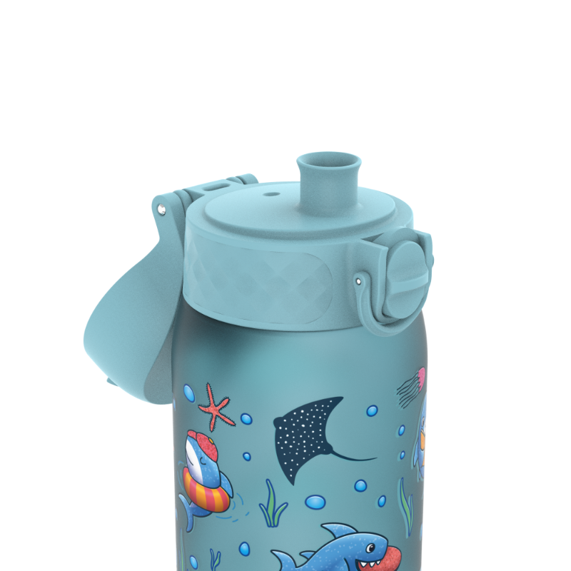 Bidon dla dzieci Ion8 Pod Shark 350 ml – szczelny, lekki i otwierany na klik