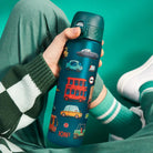 Bidon dla dzieci 500 ml Ion8 Automobile – lekki, nietoksyczny,  z ustnikiem i klapką, idealny do plecaka i samochodu