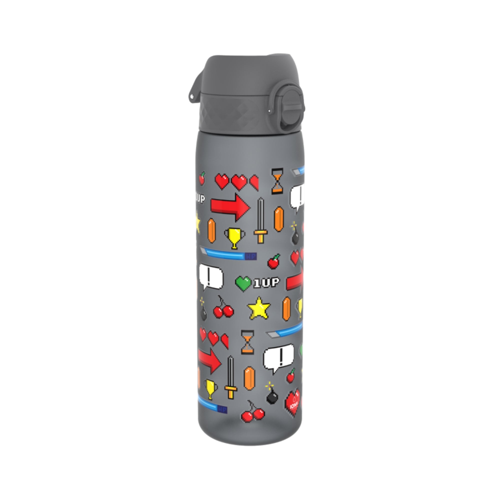 Bidon dla dzieci 500 ml Ion8 Gamer – lekki, nietoksyczny,  z ustnikiem i klapką, idealny do plecaka i samochodu