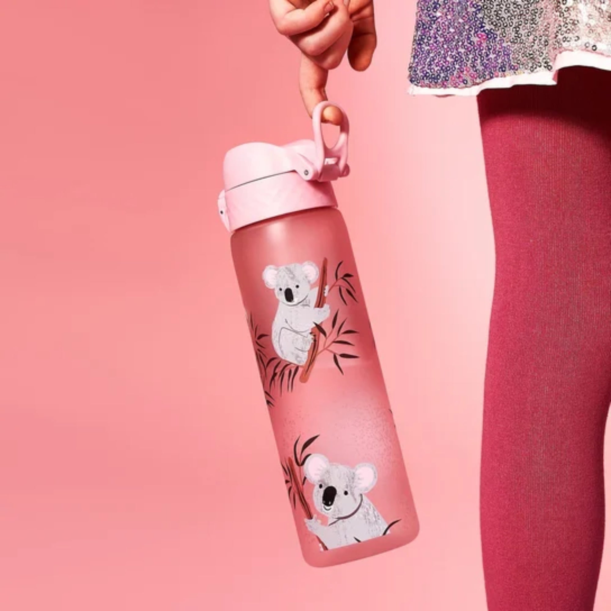 Bidon dla dzieci 500 ml Ion8 Koala  – lekki, nietoksyczny,  z ustnikiem i klapką, idealny do plecaka i samochodu
