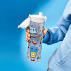 Bidon dla dzieci 500 ml Ion8 Robots– lekki, nietoksyczny,  z ustnikiem i klapką, idealny do plecaka i samochodu