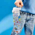 Bidon dla dzieci 500 ml Ion8 Robots– lekki, nietoksyczny,  z ustnikiem i klapką, idealny do plecaka i samochodu