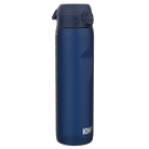Bidon na wodę 1 l Ion8 Navy – lekki, nietoksyczny, z ustnikiem i klapką, idealny do plecaka i samochodu, kolor: granatowy