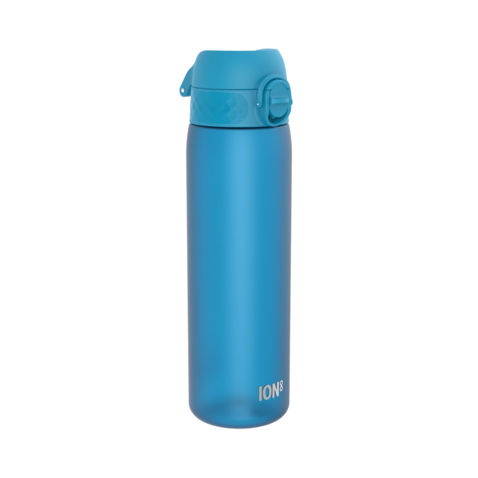 Bidon na wodę 500 ml Ion8 Blue – lekki, nietoksyczny, z ustnikiem i klapką, idealny do plecaka i samochodu, kolor: niebieski