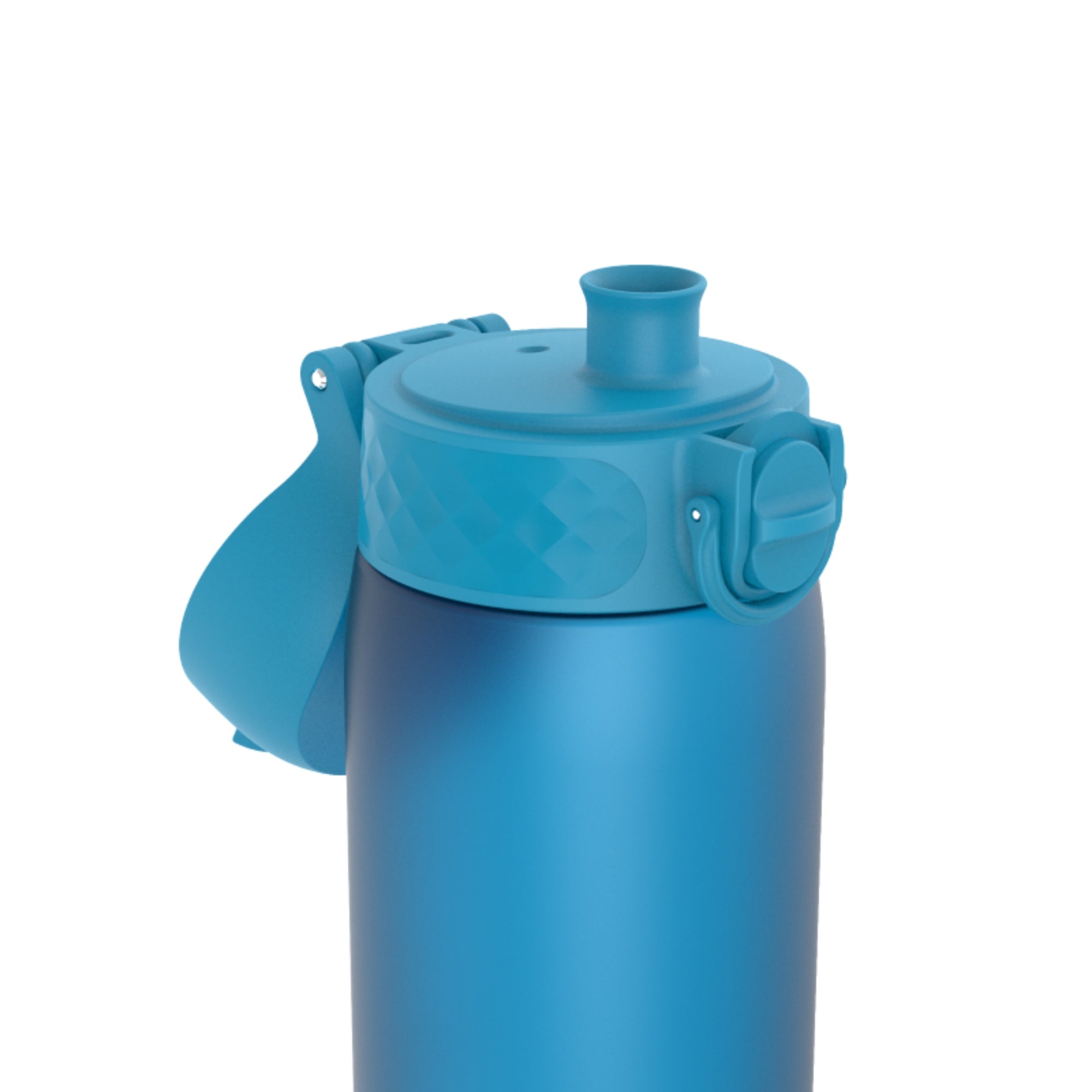 Bidon na wodę 500 ml Ion8 Blue – lekki, nietoksyczny, z ustnikiem i klapką, idealny do plecaka i samochodu, kolor: niebieski